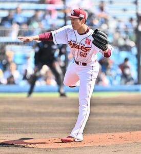 楽天対日本ハム　楽天先発の西口(撮影･滝沢徹郎)