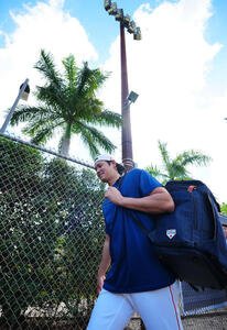 練習を終え引き揚げる大谷(撮影･垰建太)