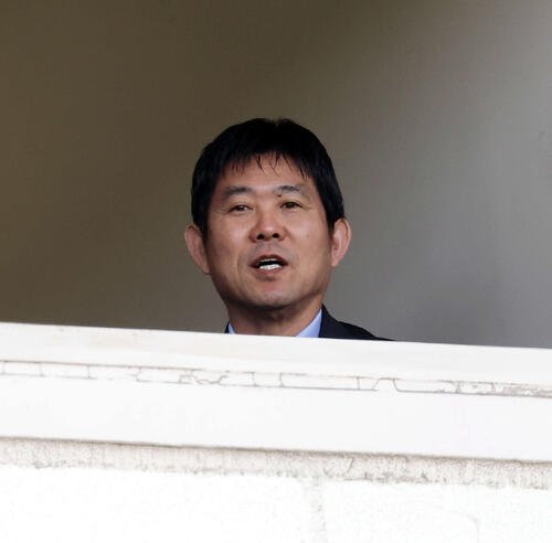 柏対町田　視察に訪れた日本代表森保監督(撮影･山本朝陽)