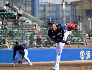 中日－西武　ファーム開幕戦で勝利投手になった西武上田(撮影･金子真仁)
