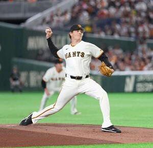 巨人対日本ハム　巨人先発のハワード(撮影･井上学)