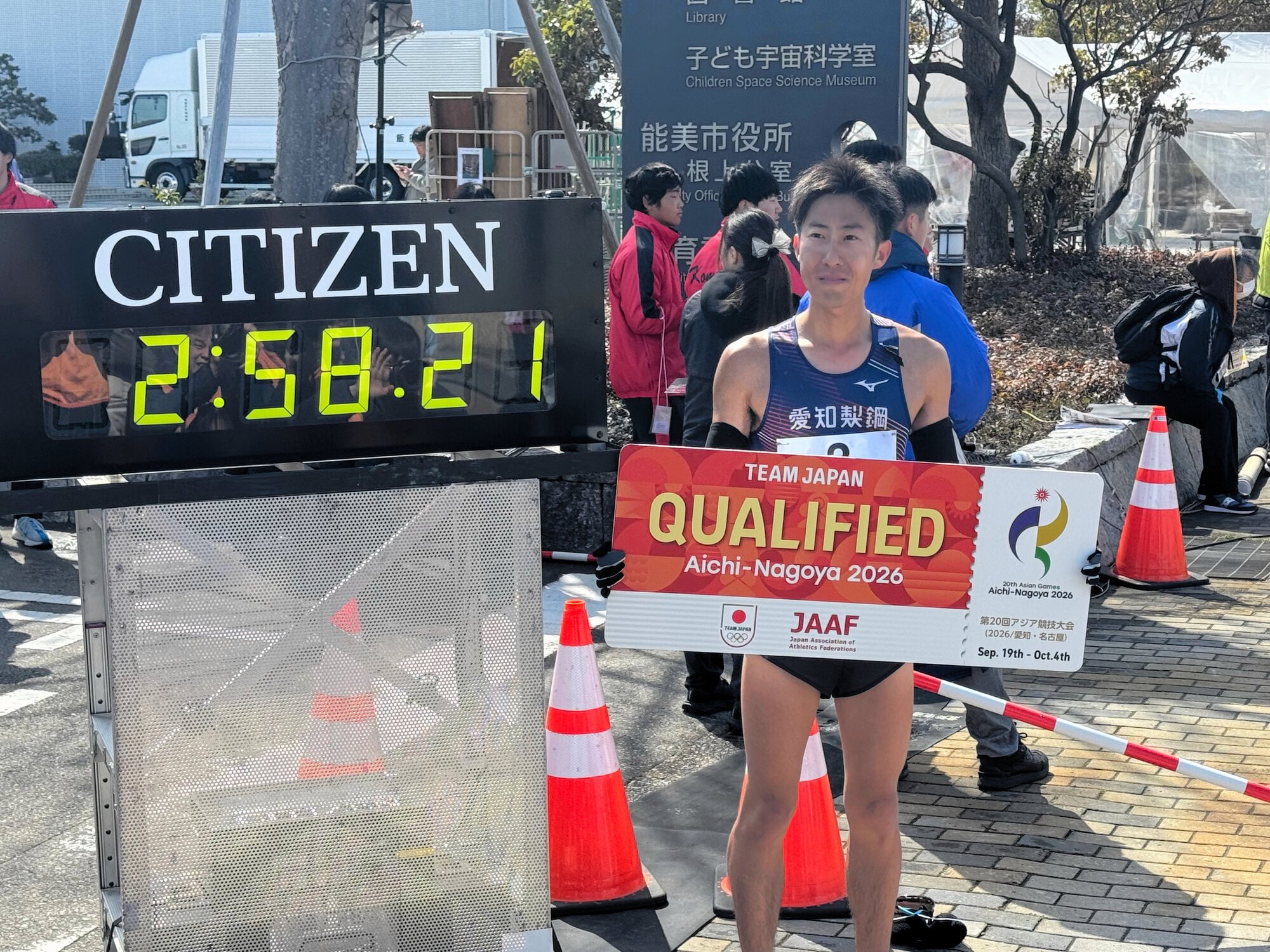 アジア大会の代表に内定した諏訪元郁=2026年3月15日、石川県能美市、加藤秀彬撮影