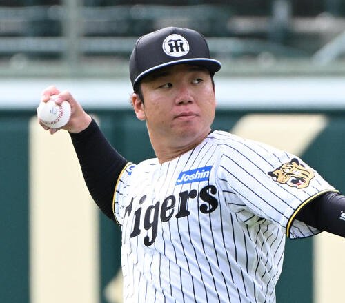 阪神の村上頌樹(2026年2月撮影)