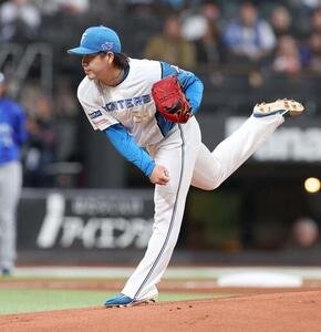 日本ハム対DeNA　日本ハム先発の金村(撮影･黒川智章)