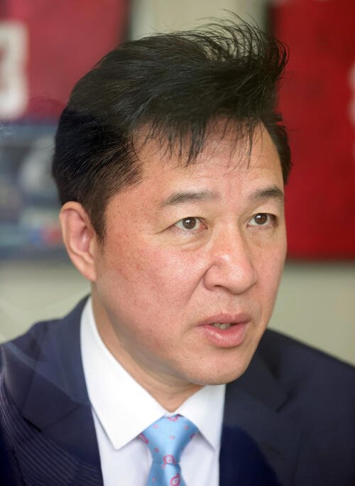 日本バレーボール協会･川合俊一会長(2022年撮影)