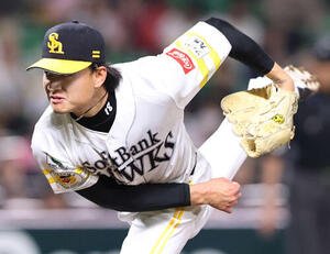 ソフトバンク対中日　好投を見せたソフトバンク徐若熙(撮影･梅根麻紀)