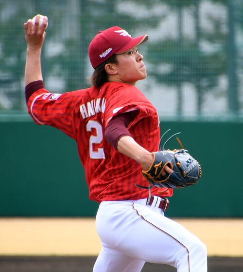 ロッテ対楽天　力投した楽天早川