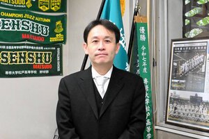 専大松戸の五味光校長=2026年3月3日、千葉県松戸市、武田百花撮影