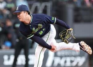 日本ハム対ヤクルト　ヤクルト先発の吉村(撮影･黒川智章)