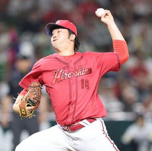 ソフトバンク対広島　先発の広島床田(撮影･梅根麻紀)