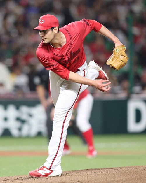 ソフトバンク対広島　先発の広島ターノック(撮影･梅根麻紀)