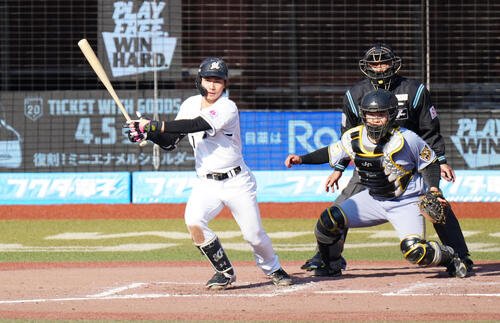 オープン戦で打率トップを走るロッテ藤原恭大(2026年3月撮影)