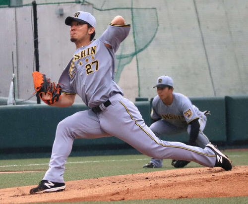 ファーム･リーグ西地区ソフトバンク戦に先発した阪神伊藤将(撮影･村松万里子)