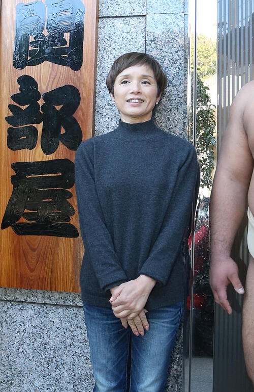 二所ノ関親方(元大関･若嶋津)の高田みづえ夫人(2015年1月撮影)