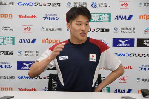 取材に応じた深沢大和(撮影･泉光太郎)