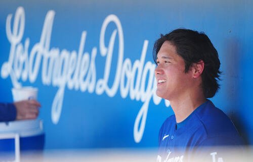 笑顔を見せるドジャース大谷翔平(2026年3月撮影)