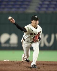 ライブBPに登板した巨人大勢(撮影･浅見桂子)