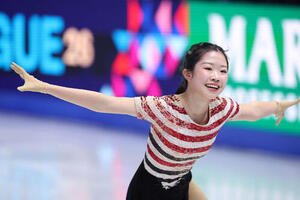 女子SPで演技する中井亜美(撮影･PNP)