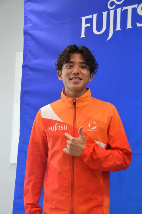 4月から富士通に入社する上原(撮影･泉光太郎)