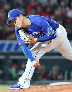 広島対中日　中日先発の柳(撮影･加藤孝規)