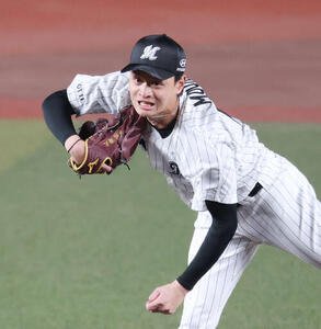 ロッテ対西武　ロッテ先発の毛利(撮影･宮地輝)