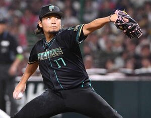 ソフトバンク対日本ハム　日本ハム先発の伊藤(撮影･岩下翔太)