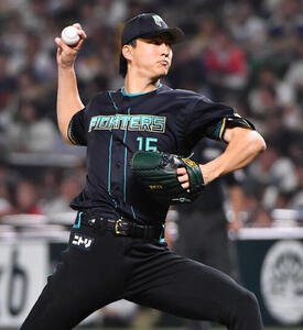 ソフトバンク対日本ハム　日本ハム先発の達(撮影･岩下翔太)