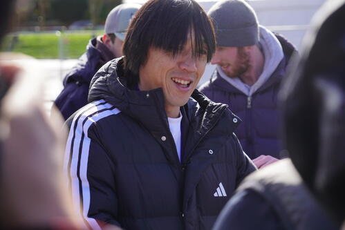 現地から解説した中村俊輔さん(撮影･佐藤成)