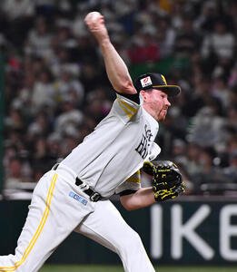 ソフトバンク対日本ハム　ソフトバンク先発のスチュワート(撮影･岩下翔太)