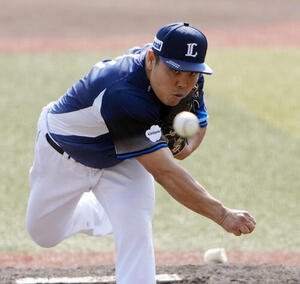ロッテ対西武　西武先発の平良(撮影･小島史椰)