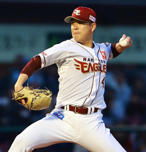 楽天対ロッテ　楽天先発の藤井(撮影･野上伸悟)