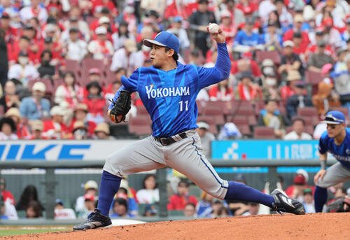 広島対DeNA DeNA先発の東(撮影･加藤孝規)