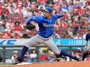 広島対DeNA DeNA先発の東(撮影･加藤孝規)