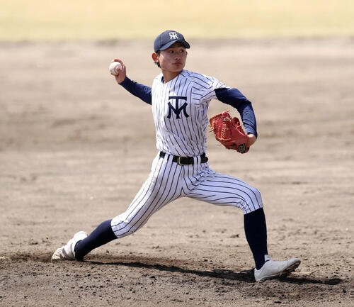 宮城工対泉　先発した宮城工･藤沢(撮影･木村有優)