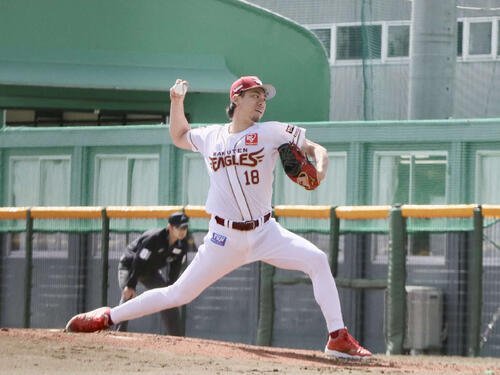 ファームリーグ楽天対ロッテ　先発した楽天前田健太投手＝2026年4月21日