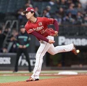 日本ハム対楽天　楽天先発の荘司康誠(撮影･黒川智章)