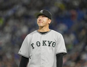 DeNA対巨人　8回裏、同点打を浴びがっくりとする大勢(撮影･増田悦実)