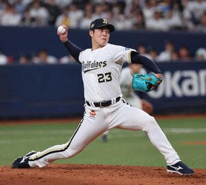 オリックス対日本ハム　7回表日本ハム2死満塁、打者レイエスの場面で登板したオリックス対4番手の吉田輝星は1球で打ち取る(撮影･西尾就之)