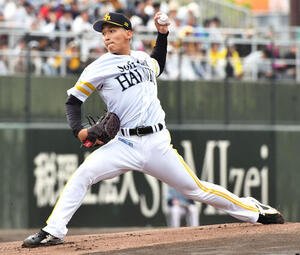 ソフトバンク対ロッテ　ソフトバンク先発の前田悠伍(撮影･岩下翔太)