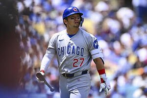 1回、三振に倒れるカブス鈴木誠也(AP)