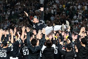 昨季日本一になったソフトバンク。今季の平均年俸もトップだった=2025年9月27日、ベルーナドーム、小宮路勝撮影