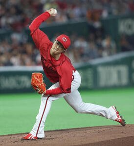 巨人対広島　広島先発の森下暢仁(撮影･河田真司)