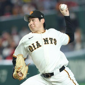 巨人対広島　巨人先発の竹丸和幸(撮影･河田真司)