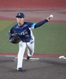 ロッテ対西武　西武先発の佐藤爽(撮影･小沢裕)