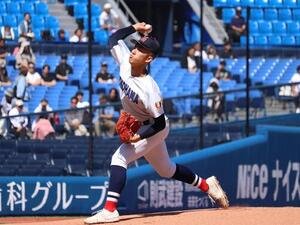 春季神奈川大会　準決勝　桐光学園対横浜　横浜、先発の織田翔希