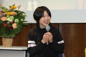 トークイベントに登場したジャンプ伊藤有希(撮影･保坂果那)