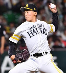 ソフトバンク対楽天　ソフトバンク先発の前田悠伍(撮影･岩下翔太)
