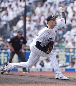 ロッテ対西武　ロッテ先発の毛利海大(撮影･小沢裕)