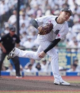 ロッテ対西武　ロッテ先発の毛利海大(撮影･小沢裕)