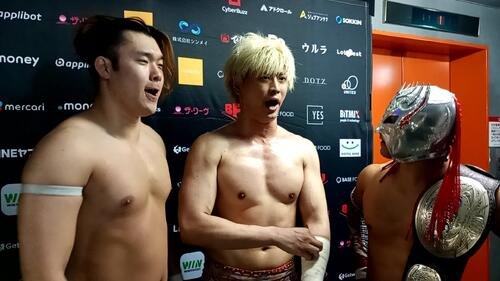 オール･レベリオンの(左から)晴斗希、清宮海斗、アレハンドロ